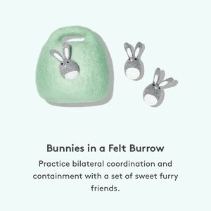 Lovevery Bunnies in a Felt Burrow